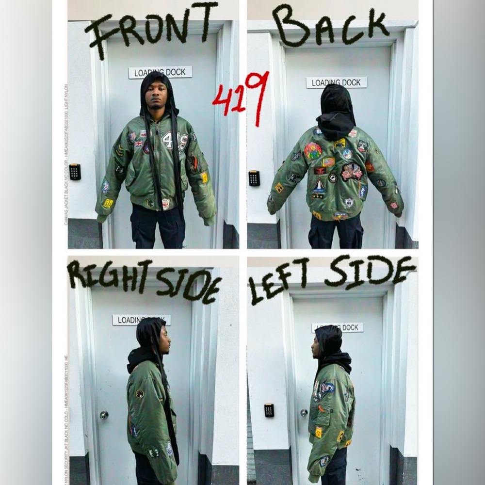 Custom-Made Patch, Green Bomber Jacket - image 5